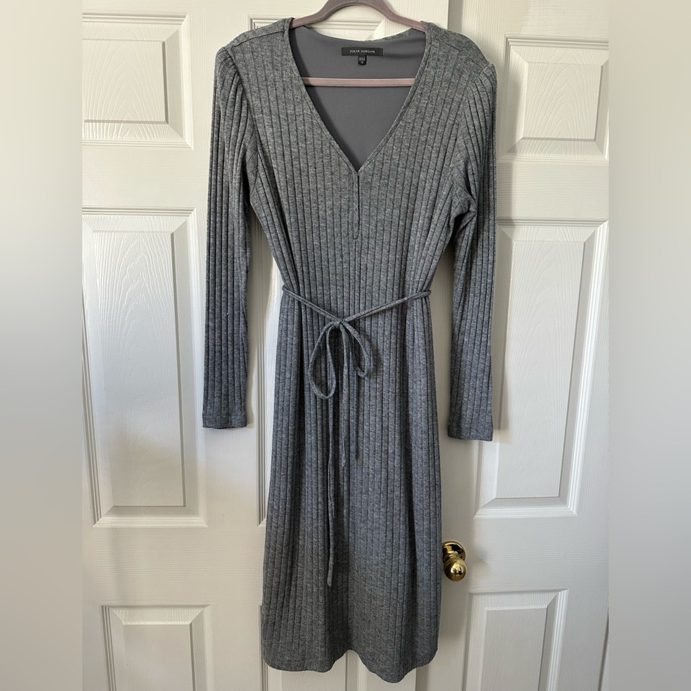 Julia Jordan Knit Dress, grey, size 12